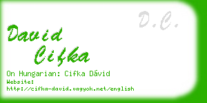 david cifka business card