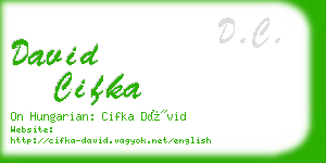 david cifka business card